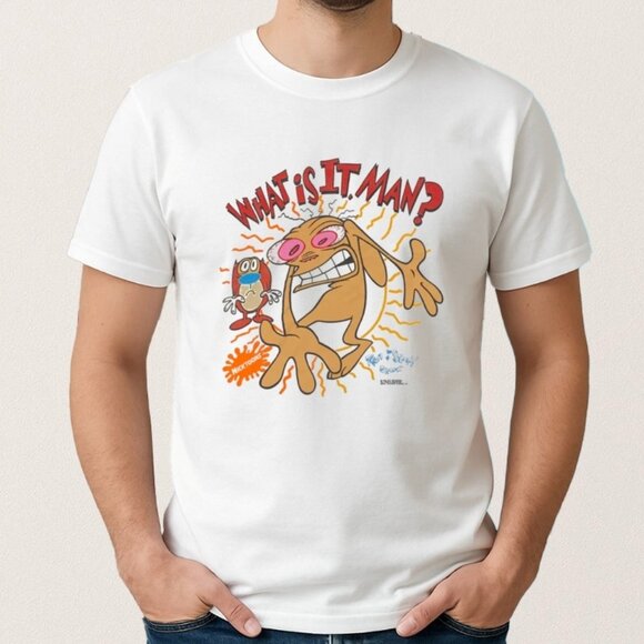 Vintage The Ren And Stimpy Show Nicktoons Unisex T Shirt 165 - Picture 1 of 5